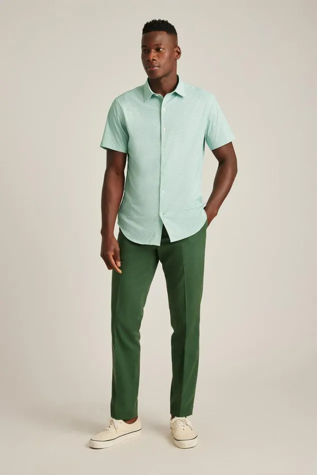 Men Short Sleeve Shirts Bonobos Tech Short Sleeve Shirt Ivy Green Woodlake Geo Men Short Sleeve Shirts Bonobos Tech Short Sleeve Shirt Ivy Green Woodlake Geo