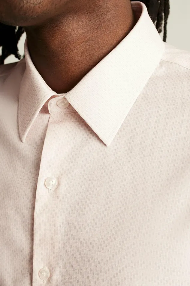 Men Short Sleeve Shirts Bonobos Tech Short Sleeve Shirt Pink Duo Geo