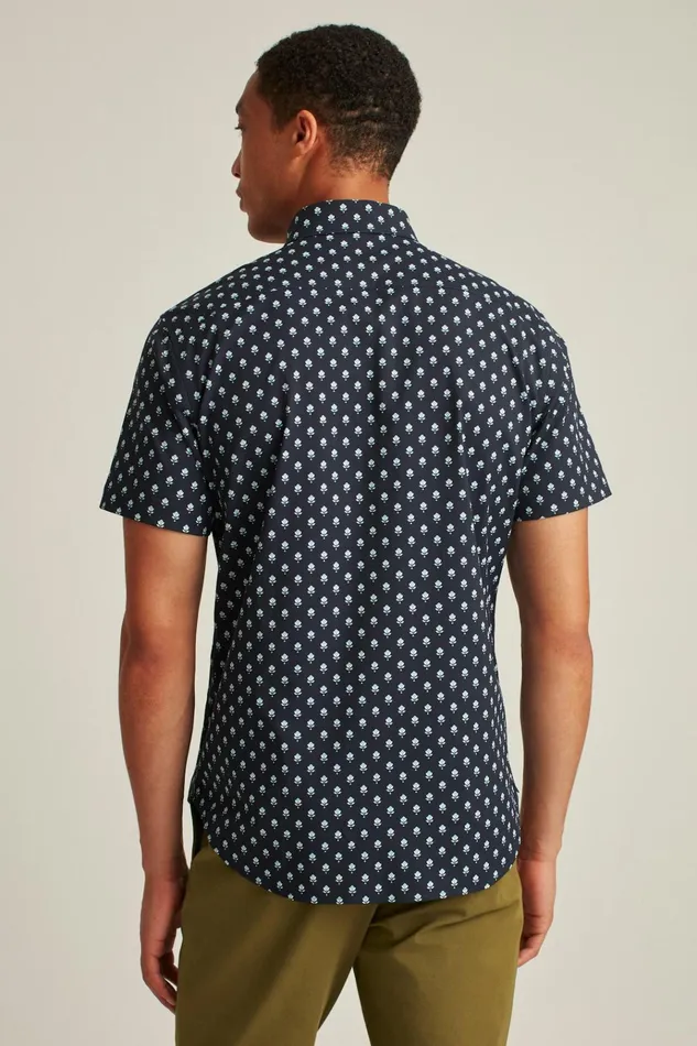 Men Short Sleeve Shirts Bonobos Tech Short Sleeve Shirt Red Hook Floral