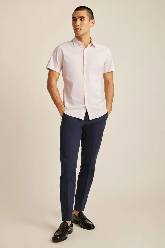 Men Short Sleeve Shirts Bonobos Tech Short Sleeve Shirt Rose Astor Geo