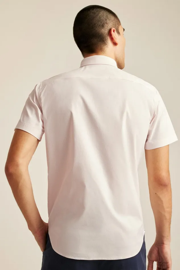 Men Short Sleeve Shirts Bonobos Tech Short Sleeve Shirt Rose Astor Geo