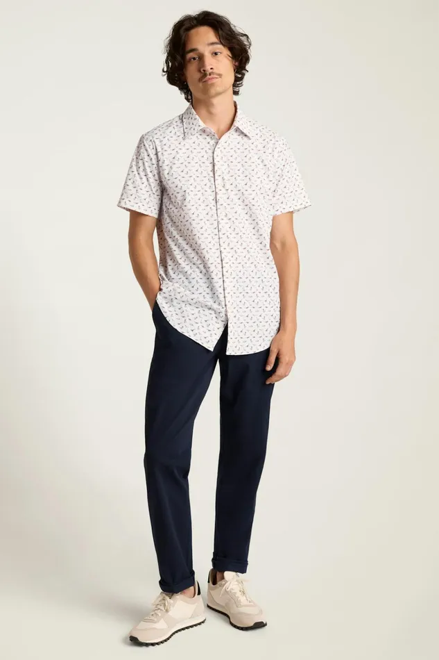 Men Short Sleeve Shirts Bonobos Tech Short Sleeve Shirt White Dino 3d Glasses Men Short Sleeve Shirts Bonobos Tech Short Sleeve Shirt White Dino 3d Glasses