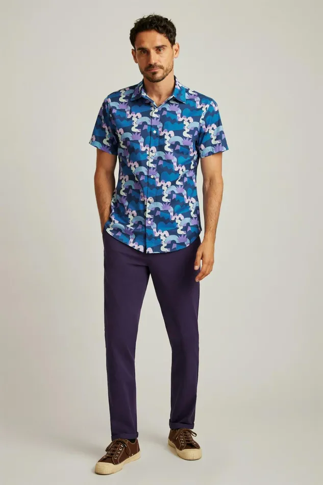 Men Short Sleeve Shirts Bonobos Will Bryant X Bonobos Stretch Riviera Short Sleeve Shirt Eggplant Men Short Sleeve Shirts Bonobos Will Bryant X Bonobos Stretch Riviera Short Sleeve Shirt Eggplant