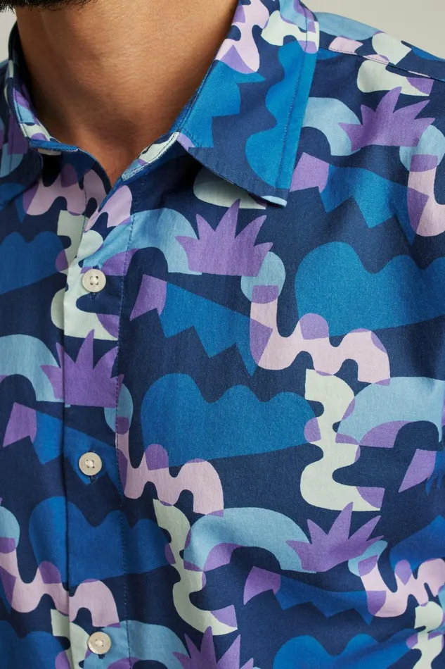 Men Short Sleeve Shirts Bonobos Will Bryant X Bonobos Stretch Riviera Short Sleeve Shirt Eggplant
