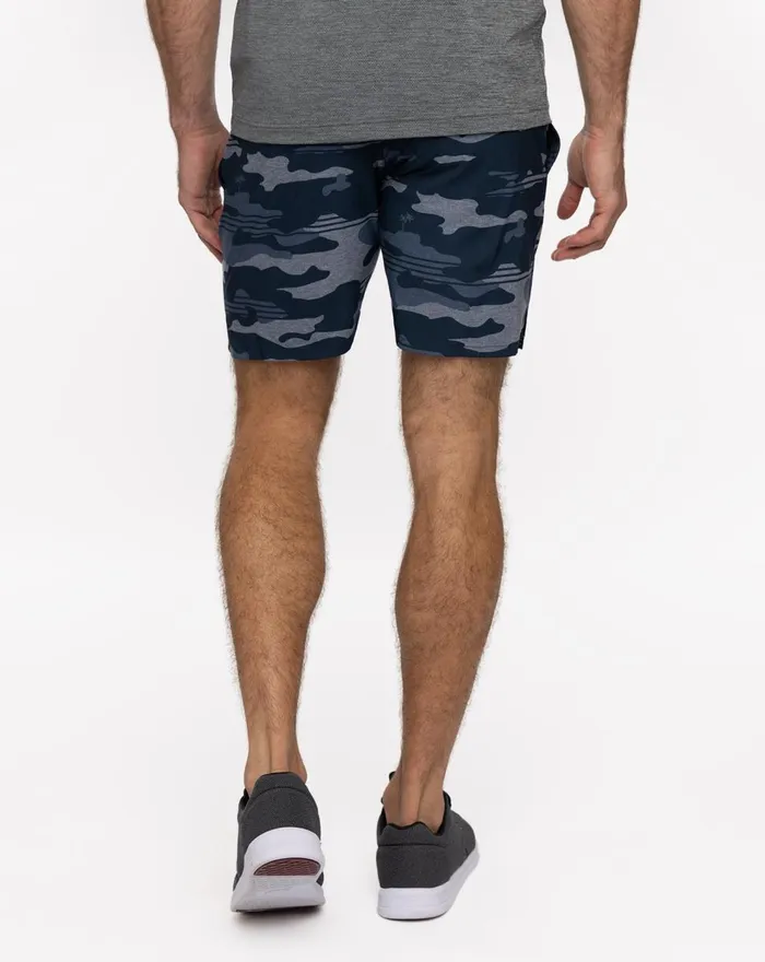 Men Shorts TravisMathew LEADER BOARD ACTIVE SHORT Blue Nights