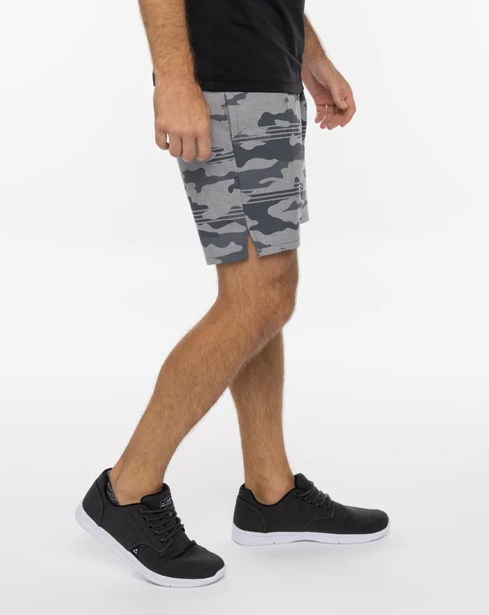 Men Shorts TravisMathew LEADER BOARD ACTIVE SHORT Heather Grey