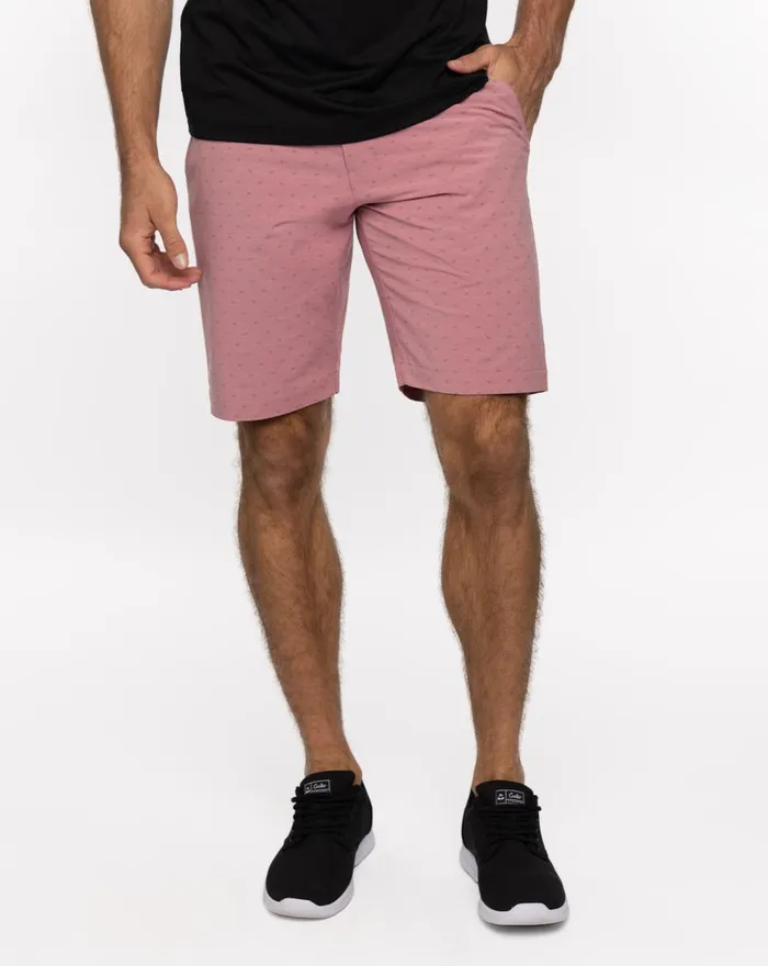 Men Shorts TravisMathew MANZANILLO SHORT Heather Earth Red