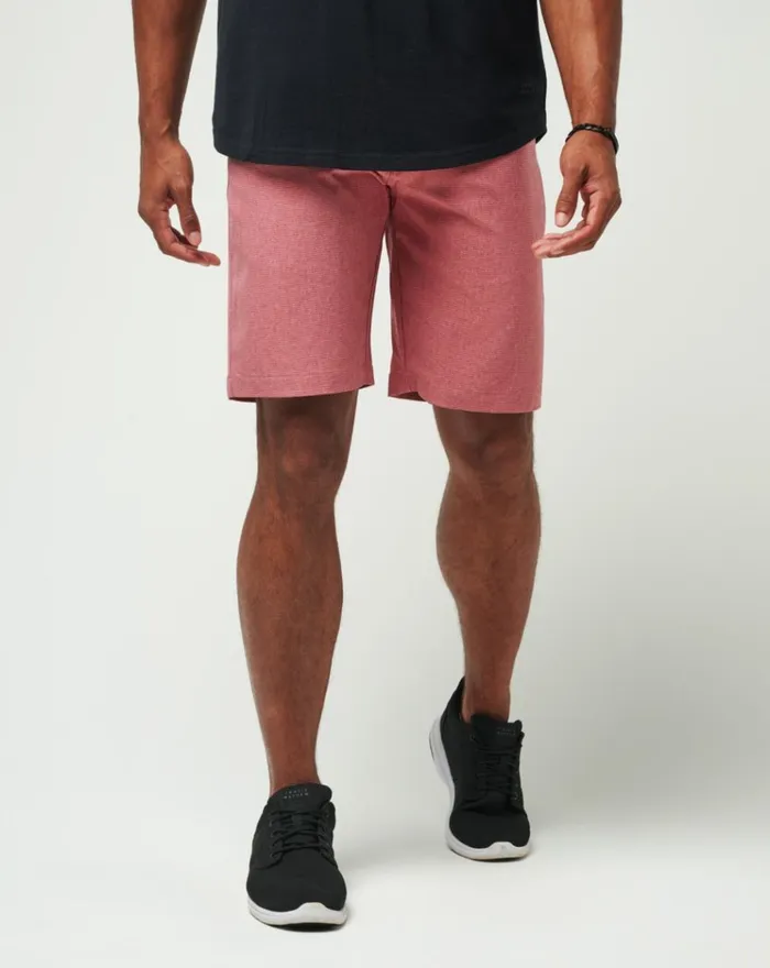 Men Shorts TravisMathew SAND HARBOR SHORT Heather Garnet Rose