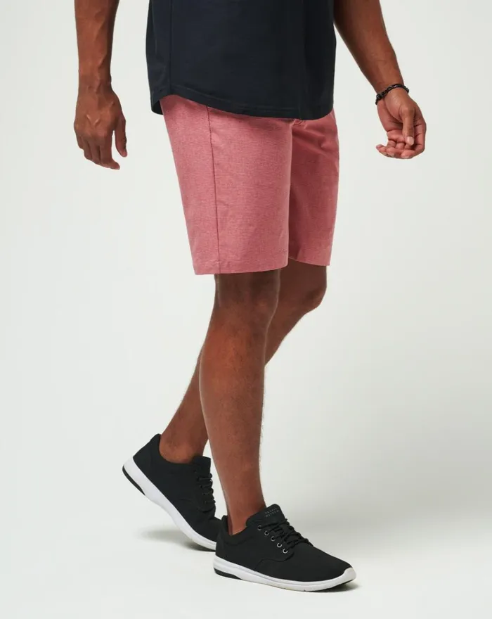Men Shorts TravisMathew SAND HARBOR SHORT Heather Garnet Rose