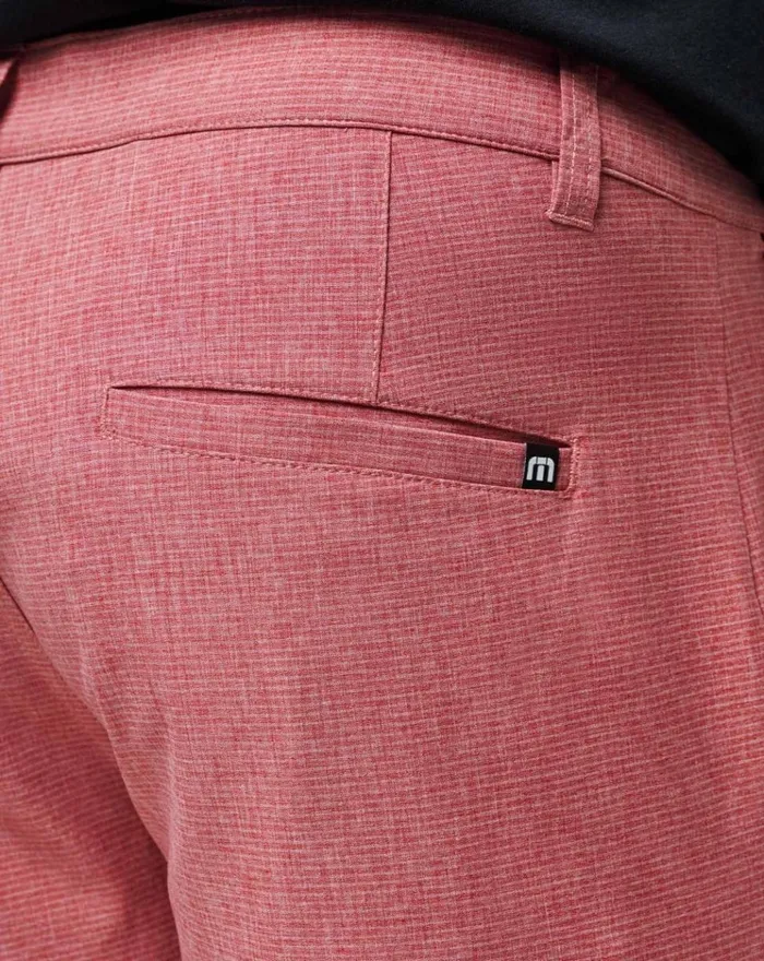 Men Shorts TravisMathew SAND HARBOR SHORT Heather Garnet Rose