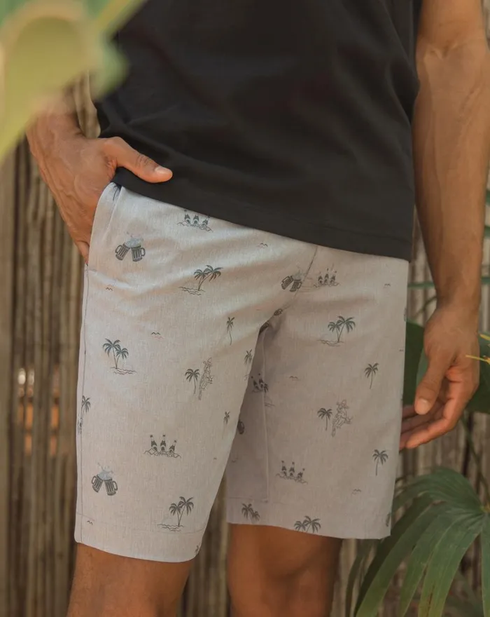 Men Shorts TravisMathew STRAIGHT SHOT SHORT Heather Sleet