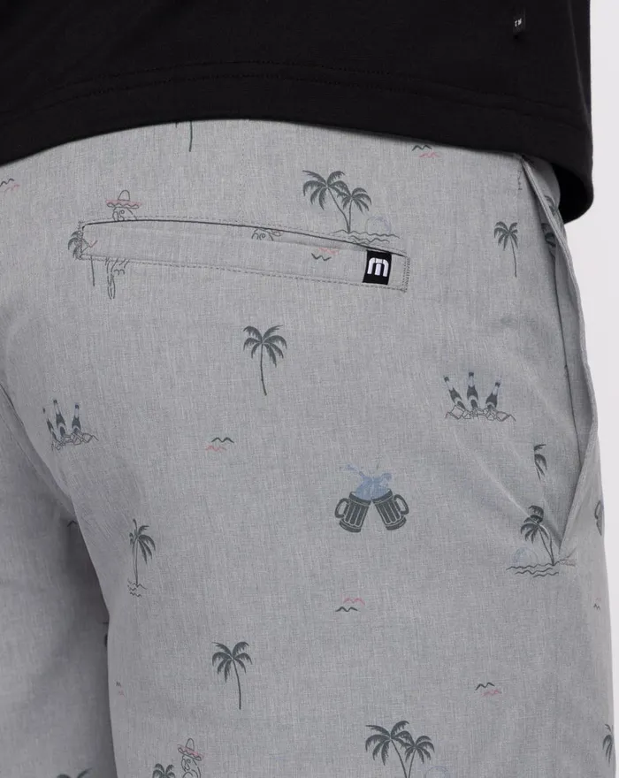 Men Shorts TravisMathew STRAIGHT SHOT SHORT Heather Sleet