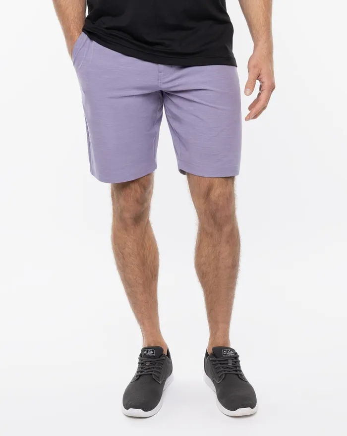 Men Shorts TravisMathew SWITCHBACKS SHORT Heather Mulled Grape