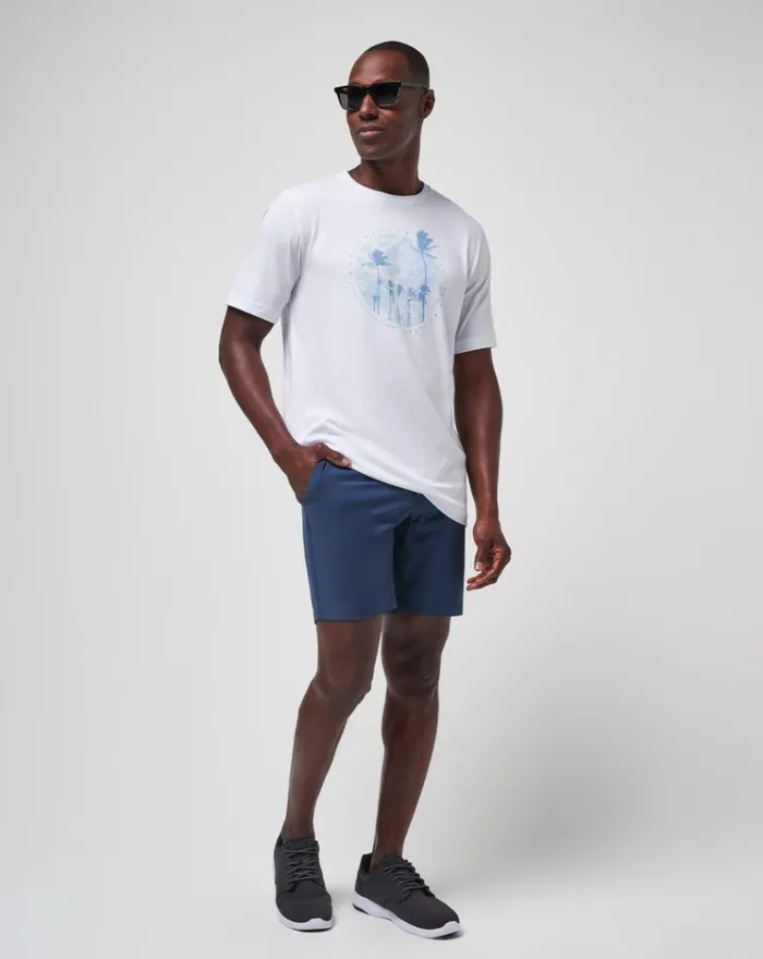 Men Shorts TravisMathew TECH CHINO SHORT Dress Blues