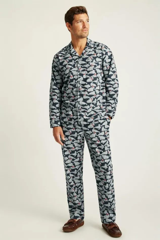 Men Socks and Underwear Bonobos Critter Stretch Cotton Pajamas Blue Winter Walrus
