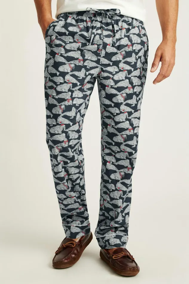Men Socks and Underwear Bonobos Critter Stretch Cotton Pajamas Blue Winter Walrus