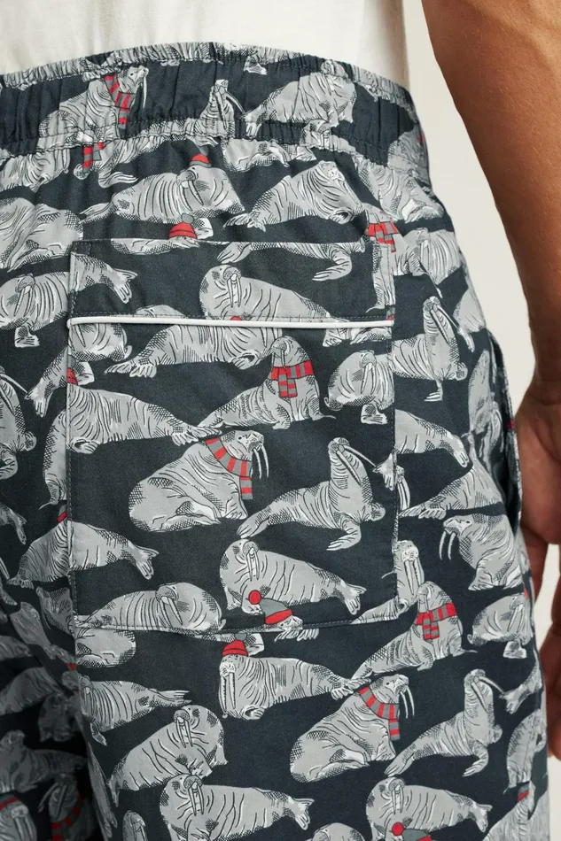 Men Socks and Underwear Bonobos Critter Stretch Cotton Pajamas Blue Winter Walrus