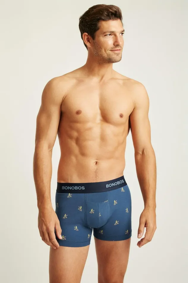 Men Socks and Underwear Bonobos Supersoft Underwear Blue Banana