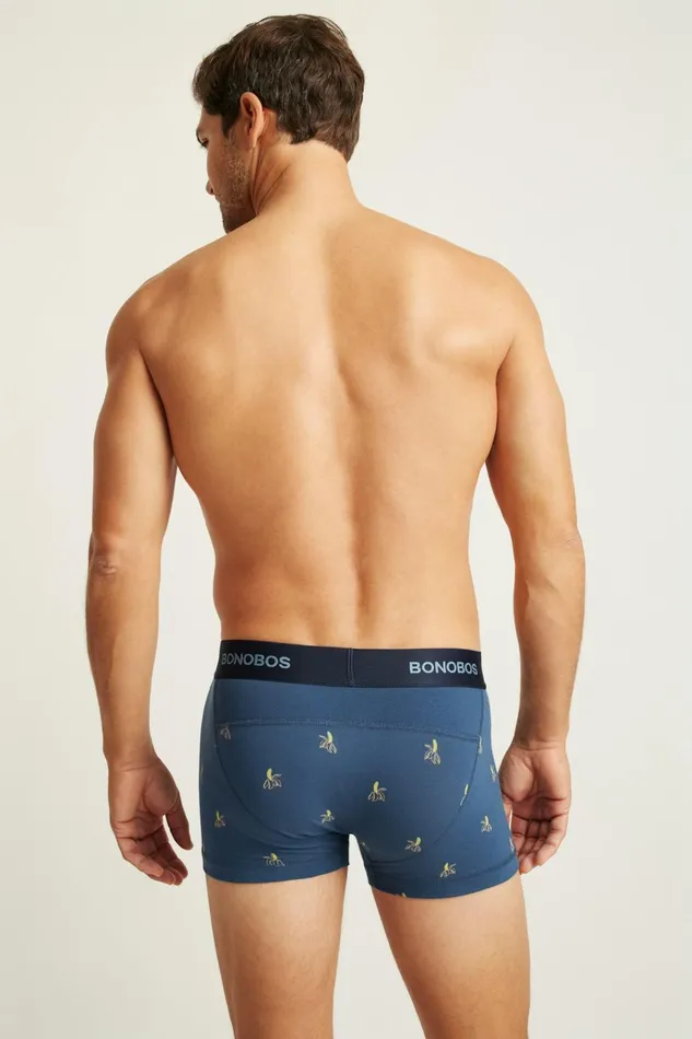 Men Socks and Underwear Bonobos Supersoft Underwear Blue Banana