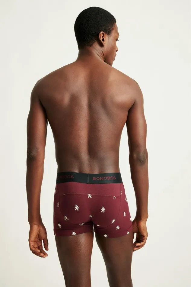 Men Socks and Underwear Bonobos Supersoft Underwear Burgundy Yeti