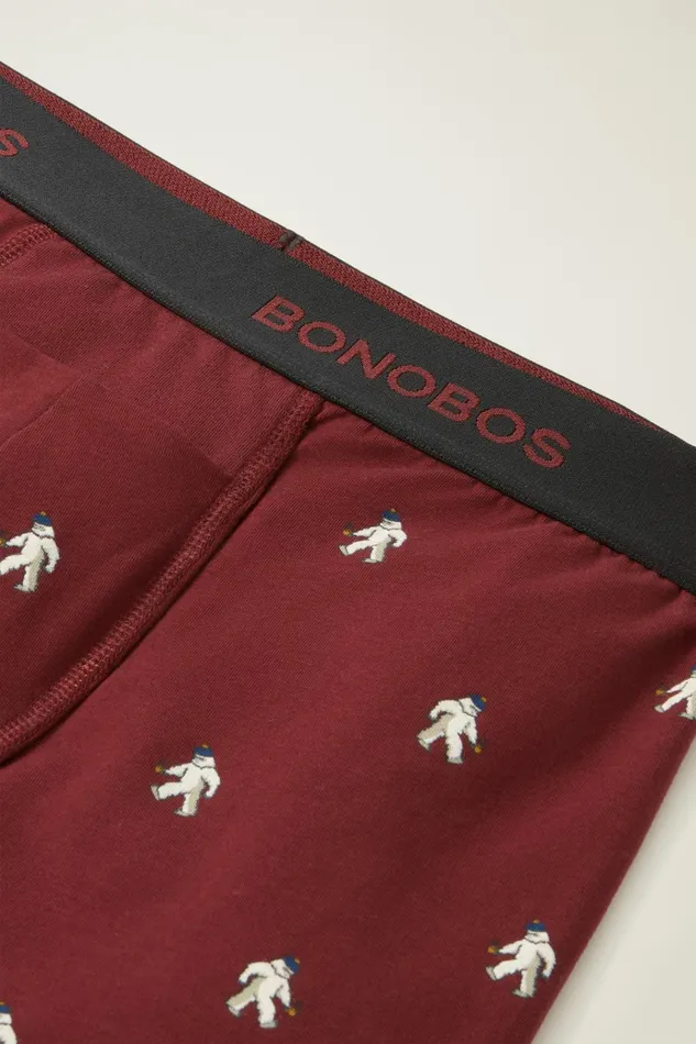 Men Socks and Underwear Bonobos Supersoft Underwear Burgundy Yeti
