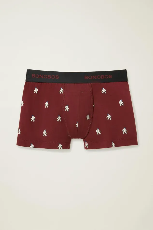 Men Socks and Underwear Bonobos Supersoft Underwear Burgundy Yeti