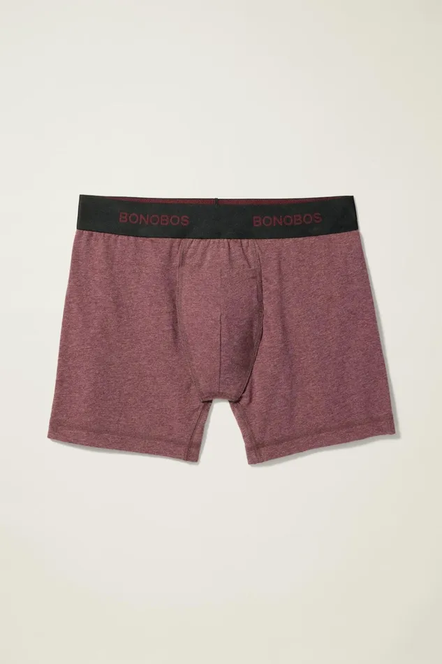 Men Socks and Underwear Bonobos Supersoft Underwear Crushed Heather Cranberry