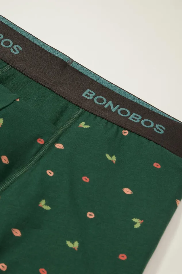 Men Socks and Underwear Bonobos Supersoft Underwear Green Mistletoe Smooches Men Socks and Underwear Bonobos Supersoft Underwear Green Mistletoe Smooches