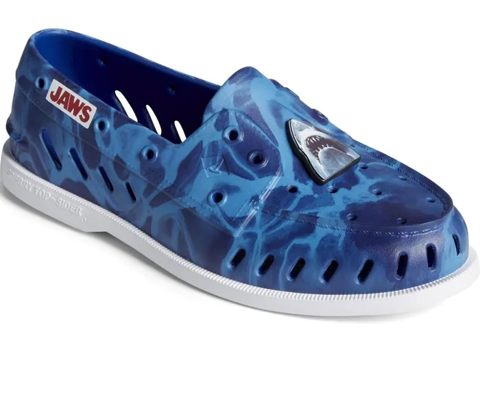 Men Sperry X JAWS Authentic Original Float Boat Shoe Blue Multi Sperry Sandals