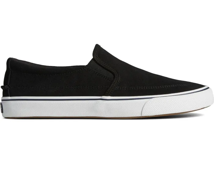 Men Striper II Twin Gore Suede Slip On Sneaker Black Sperry Sneakers