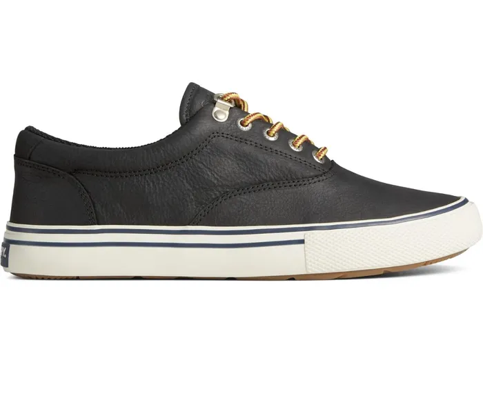 Men Striper Storm CVO Leather Waterproof Sneaker Black Sperry Sneakers