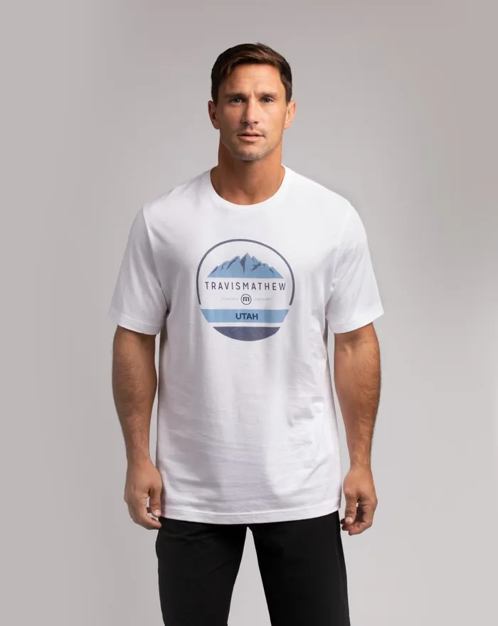 Men Tees TravisMathew 2002 GAMES TEE White