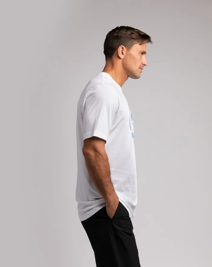 Men Tees TravisMathew 2002 GAMES TEE White