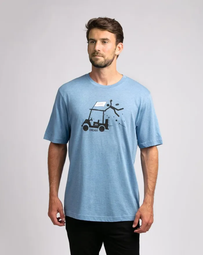 Men Tees TravisMathew 44 REPRESENT TEE Heather Blue