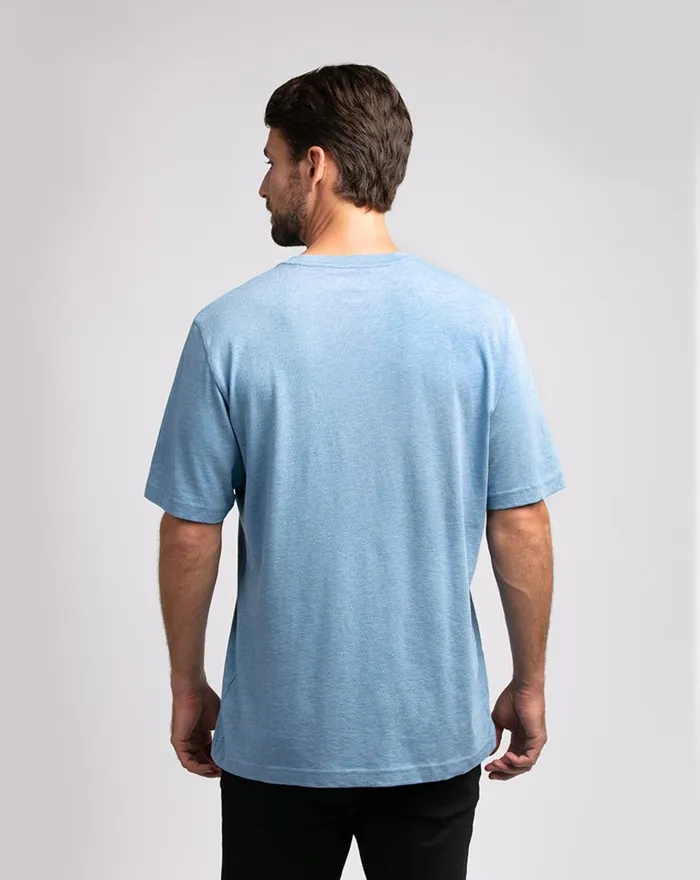 Men Tees TravisMathew 44 REPRESENT TEE Heather Blue