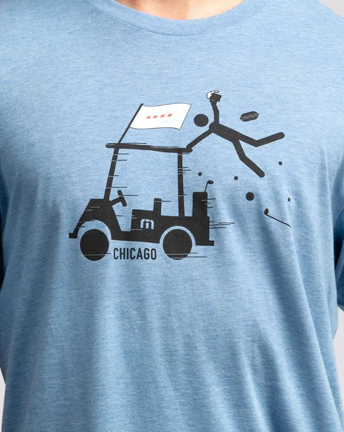 Men Tees TravisMathew 44 REPRESENT TEE Heather Blue