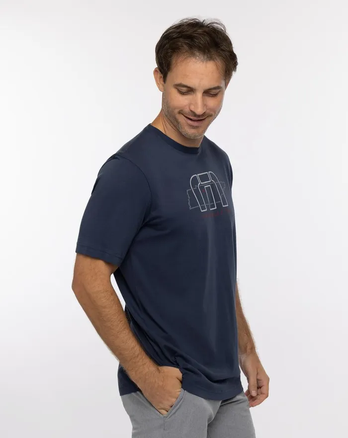 Men Tees TravisMathew BACKYARD BLAST TEE Mood Indigo