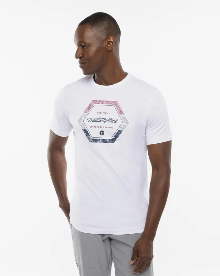 Men Tees TravisMathew BARBEQUE KING TEE White