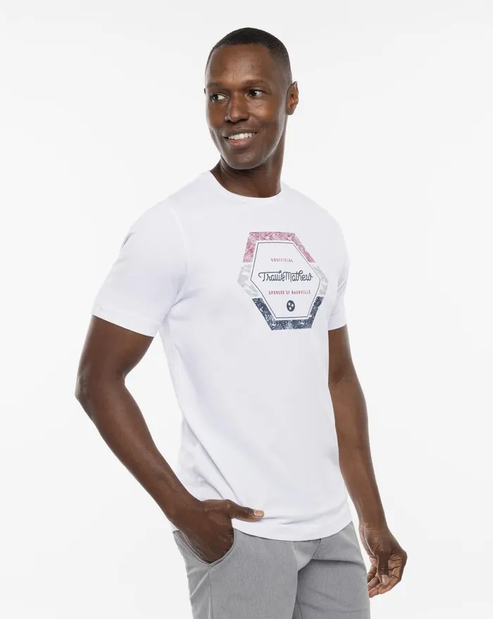Men Tees TravisMathew BARBEQUE KING TEE White