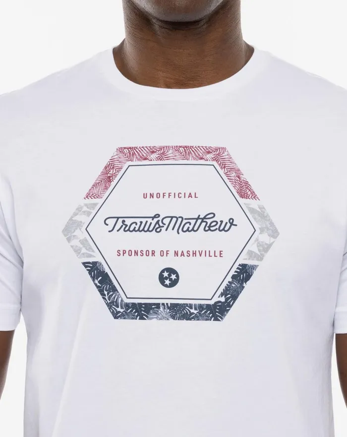 Men Tees TravisMathew BARBEQUE KING TEE White