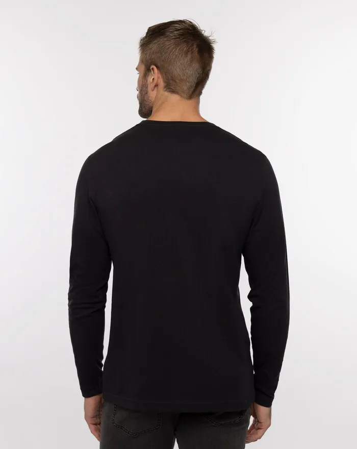 Men Tees TravisMathew BEERS AND CHEERS LONG SLEEVE TEE Black Men Tees TravisMathew BEERS AND CHEERS LONG SLEEVE TEE Black