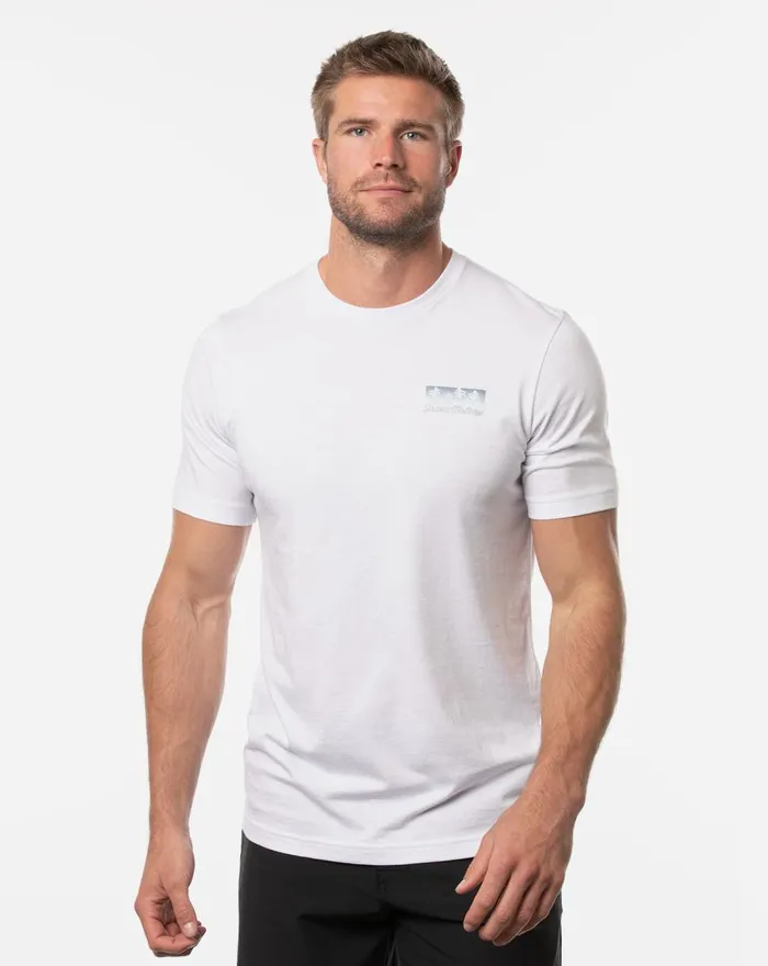 Men Tees TravisMathew BIG MOUTH BASS TEE White