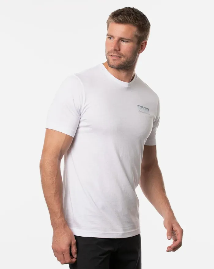 Men Tees TravisMathew BIG MOUTH BASS TEE White