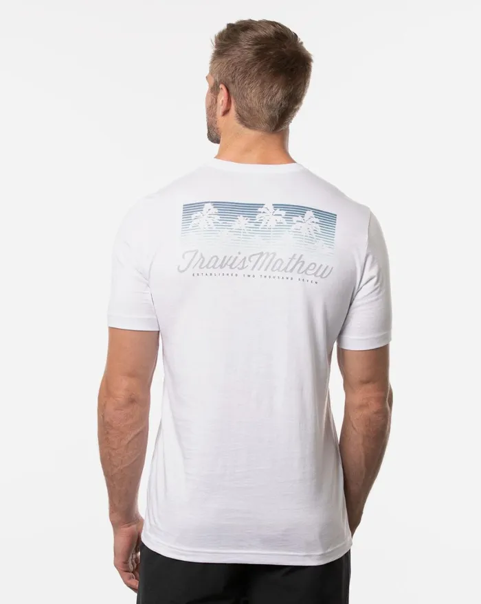 Men Tees TravisMathew BIG MOUTH BASS TEE White