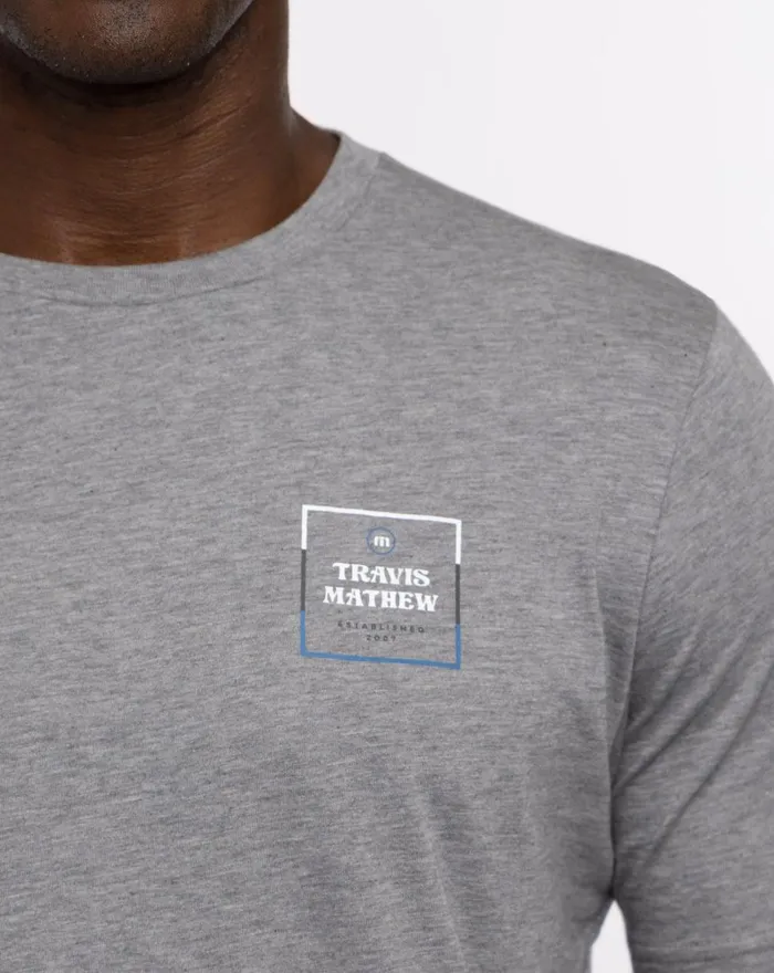 Men Tees TravisMathew BOGATA TEE Heather Grey Men Tees TravisMathew BOGATA TEE Heather Grey