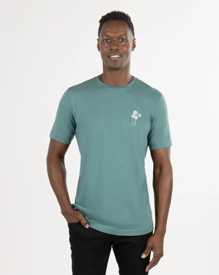 Men Tees TravisMathew BONUS ROUND TEE Silver Pine