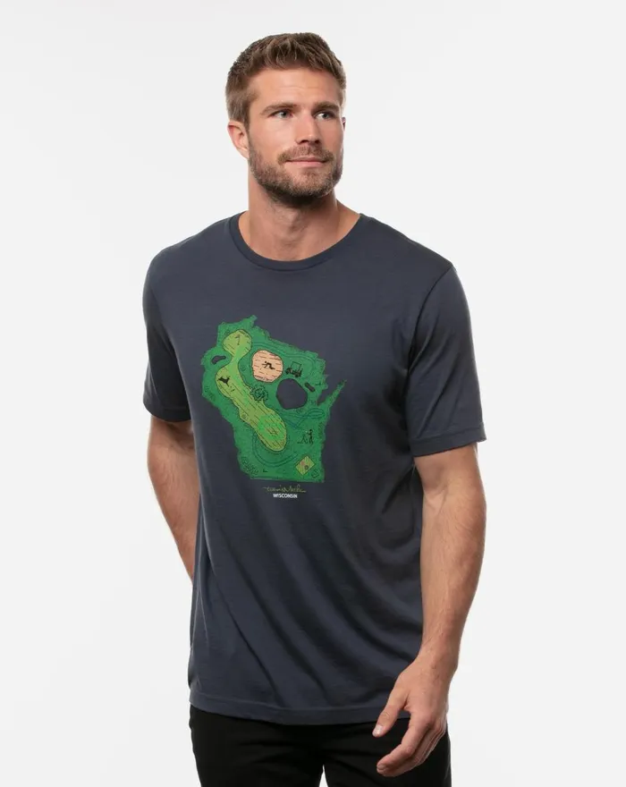 Men Tees TravisMathew BOONDOCKS TEE Mood Indigo