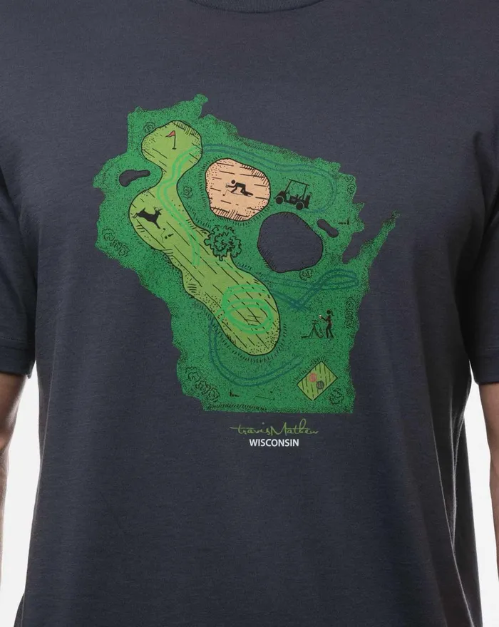 Men Tees TravisMathew BOONDOCKS TEE Mood Indigo