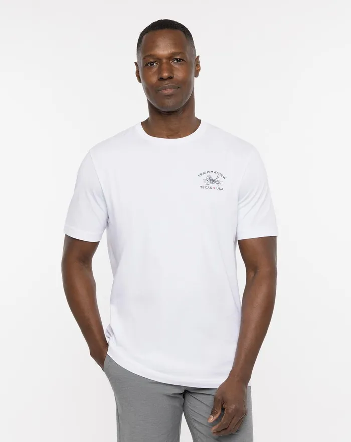 Men Tees TravisMathew BRACKEN CAVE TEE White