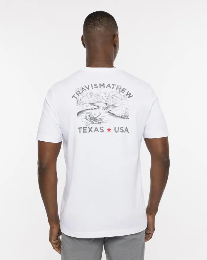 Men Tees TravisMathew BRACKEN CAVE TEE White